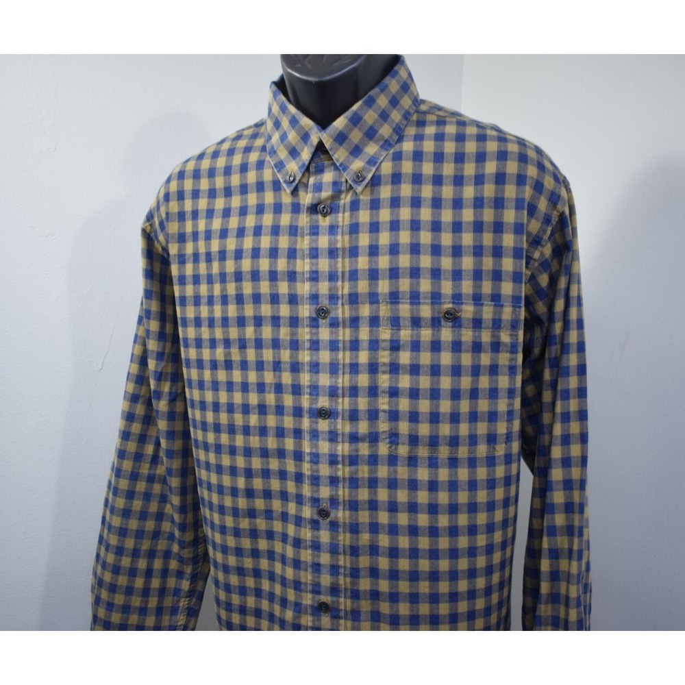 ORVIS Dress Shirt Plaid Long Sleeve Front Pocket Button Up Mens Size Large